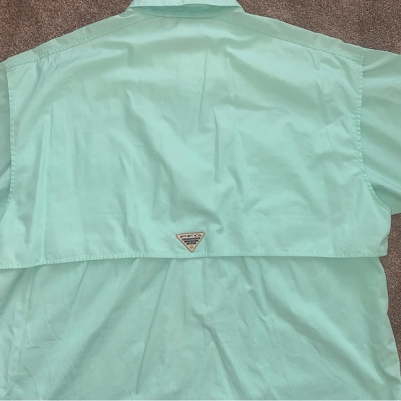 COLUMBIA Men's PFG Super Bonehead Classic Sea Green Short Sleeve Shirt XL - GUC - Picture 6 of 9